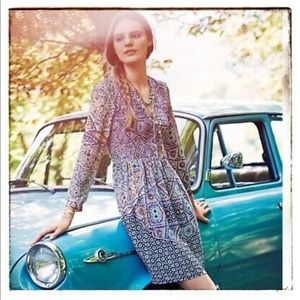 🚫Sold🚫Anthropologie Tiled Amethyst Dress